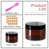 4oz Plastic Jars with Lids 4 oz Amber Plastic Containers with Lids + 20g Sample Containers (Set of 24) Airtight Container for Lip Scrub, Body Butt...