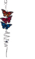 18" Wind Spinner Outdoor Hanging Metal Figurine Spinner for Garden Décor Ornament,Butterfly...