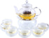 Uniware® 6 Inch Glass Teapots Warmer With Metal Tray and Color box (1)...