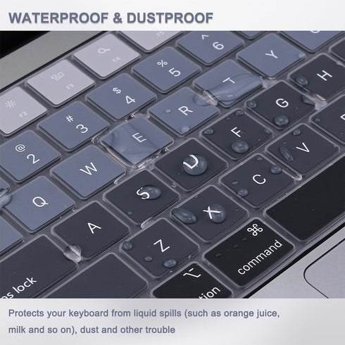 Silicone Keyboard Cover Skin for MacBook Air 13 inch A2337 M1 Chip Released in 2020 Touch ID & Retina Display US Version Ultra Thin Keyboard Prote...