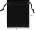 JIAKAI 50pcs Velvet Double Drawstring Cloth Bag.Jewelry Drawstring Pouches for Small Jewelry Bracelet/Headphones Bag/Beads/Spice/Gift Bags(Black)...