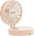 Compact Mini Fan Mirror Handheld Portable USB Rechargeable Adjustable Speed Fan for Eyelash Extensions Makeup Travel (Powder Pink)...