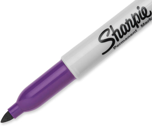 Sharpie Permanent Markers, Fine Point, Purple, Box of 12...