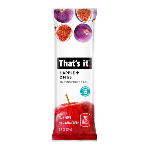 That's it. Apple + Fig Fruit Bars 100% All Natural, No Artificial Ingredients or Preservatives Delicious Healthy Snack for Children & Adults, Vega...
