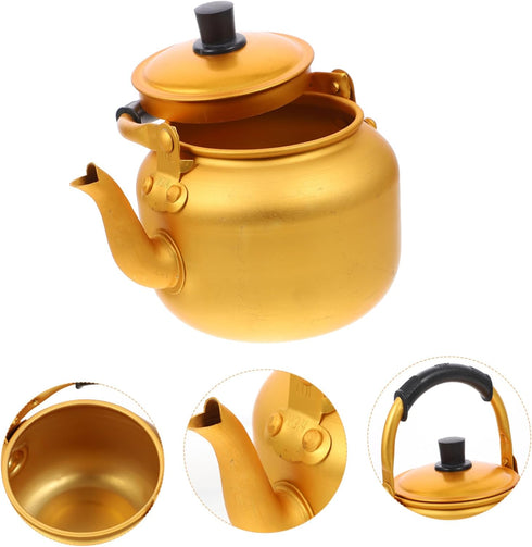Hemoton Aluminium Tea Kettle Anti Leak Vinegar Milk Tea Kettle Coffee Pot for Home Restaurant (Yellow 1L)...