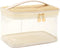 Boho Large Clear PVC Waterproof Makeup Bag with handle, Transparent Zipper Cosmetic Bag for Travel, Beach Bag for Sun screen Skincare (01Large siz...
