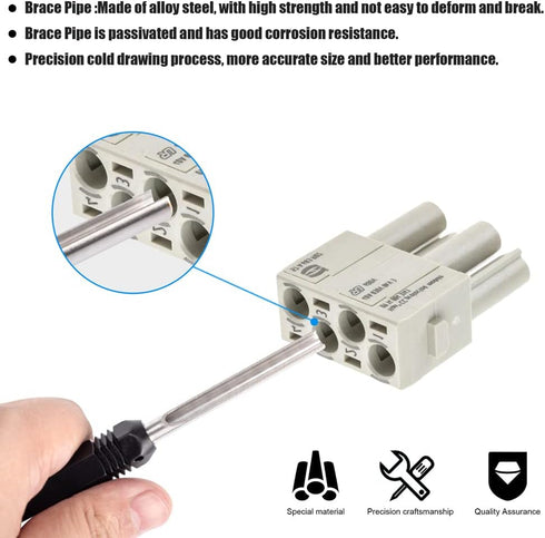 JRready DRK-HC40A Pin Extraction Removal Tool for Heavy Duty series HARTING HAN C 40A Series Connector & WAIN 40A CCSM/F Series Electronic Connect...