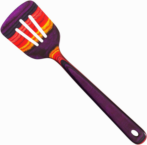 Baltique Waikiki Collection 12-1/2" Wooden Slotted Spatula, Safe for Nonstick...