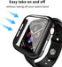 Smiling Case Compatible with Apple Watch SE 2 (2024)/SE/Series 6/5/4 44mm with Built in Tempered Glass Screen Protector,Overall Protective Hard PC...