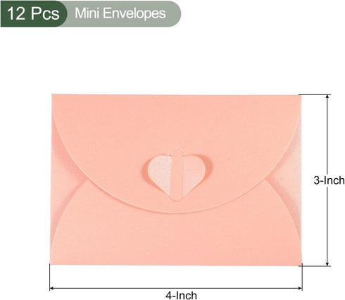 YOKIVE 12pcs Gift Card Envelopes, 10x7cm Mini Envelopes Small Envelopes Credit Card Size Bulk for Thank You Cards Graduation Greeting Wedding Birt...