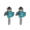 2pcs Roundover Router Bit 1/4 Shank 5/16" Radius Carbide Tipped Edge Rounding Over Bit with Bearing Guide, Woodworking Milling Tool, Cyan...
