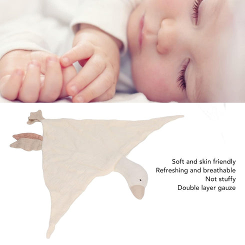 Baby Security Blanket,Cute Ultra Soft Breathable Goose Baby Snuggle Blanket Stuffed Animals Baby Blanket Traveling Sleeping Blanket for Babies (Iv...