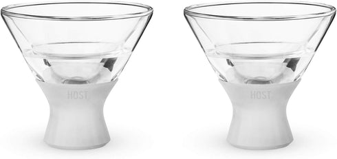 Host Stemless Martini Glasses, Cocktail Glasses, Double Walled Insulated Drinking Glass, Frozen Cups to Keep Your Drinks Cold, Set of 2...