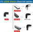 Muzata 8PACK Black LED Channel Corner Connector Kit L-Shape for U1SW U Shape Black LED Channels System, 90 Degree Adaptor, LC08...