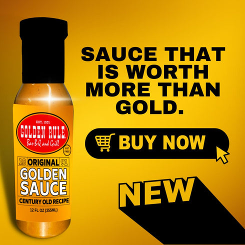 Golden Rule Golden BBQ Sauce-Tangy Gold BBQ Sauce, Gourmet Carolina Sauce, Tangy BBQ Sauce with South Carolina Mustard, Premium Ingredients...
