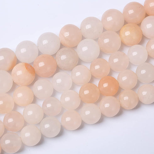 46PCS 8mm Natural Pink Aventurine Gemstone Beads Round Loose Spacer Stone Beads for Jewelry Making DIY Bracelet Necklace Materials 15"...