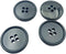 Buttons 1 Inch (1") 4 Hole 20 Pieces - Black - Sewing Crafts Replacement Button -Perfect for Crafts, Coats, Shirts, Pants, Shorts, Cardigans, Blaz...