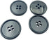 Buttons 1 Inch (1") 4 Hole 20 Pieces - Black - Sewing Crafts Replacement Button -Perfect for Crafts, Coats, Shirts, Pants, Shorts, Cardigans, Blaz...