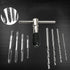 9 Pcs Adjustable T-Handle Ratchet Tap Holder Wrench Tap Wrench Set Handle Ratchet Machine Screw Thread Metric Tap Drill Set Hand Tools with 4 Pcs ...