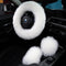 3Pcs Set Fashion Fluffy Fuzzy Wool Fur Soft Car Steering Wheel Cover with Handbrake Cover & Gear Shift Cover for Women/Girls/Ladies Auto Long Wool...