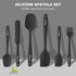 NileHome Silicone Spatula Set 6 Pieces Food Grade Kitchen Utensils with Silicone Brush Heat Resistant BPA-free Rubber Spatula for Scraping, Baking...