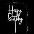 Happy Birthday Acrylic Cake Topper Party Decorations (Mirror Silver)...