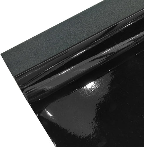 Glossy Mirrored Faux Leather Roll 11.8"x53"(30xmx135cm) Solid Color Shiny Vinyl for DIY Bows Earrings Crafts (Black)...