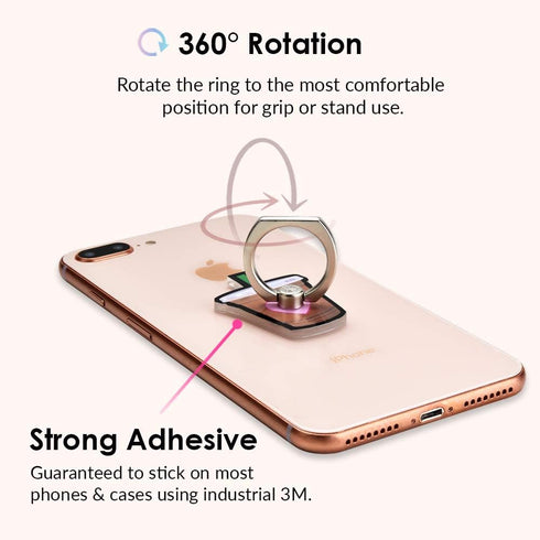 Velvet Caviar Cell Phone Ring Holder - Finger Ring & Stand - Improves Phone Grip Compatible with iPhone, Galaxy, Most Smartphones (Iced Coffee)......