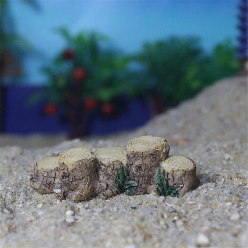 Miniature Resin Stump Micro Landscape Fairy Garden Ornament Mini Doll House Outdoor Landscape Decor Outdoor Statues...