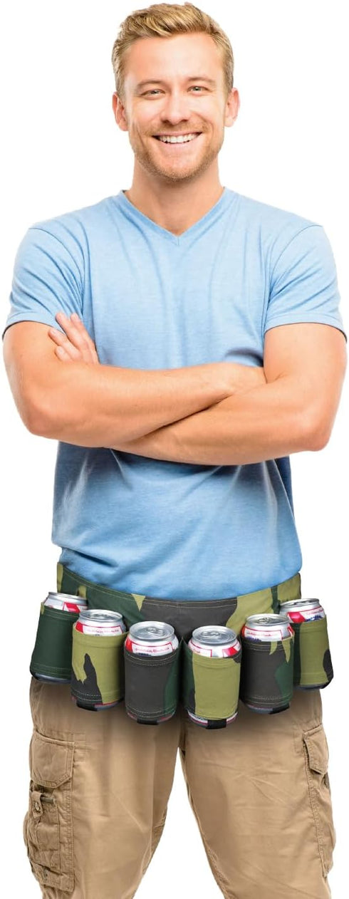 BigMouth Inc Beer Belt, Beer Carrier Fanny Pack, Adjustable Waist, 6 Pack Drink Holder for Men, Funny Beer Lover Gag Gifts, Drinking Accessories -...