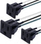 weideer 3Pcs 3 Pins US Power Socket Plug Panel 15A 125V AC Panel Mount Outlet Industrial Plug Female Connectors Adapter With 18AWG Connection line...