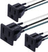 weideer 3Pcs 3 Pins US Power Socket Plug Panel 15A 125V AC Panel Mount Outlet Industrial Plug Female Connectors Adapter With 18AWG Connection line...