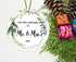 JUPPE Bridal Shower Gifts, Wedding Gifts for Couples, Our First Christmas As Mr & Mrs Ornament 2023 Romantic Newlywed Married Wedding Decor Gifts ...