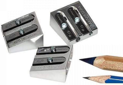 KUM 2-hole Pencil Sharpener Magnesium Alloy Wedge Profile...