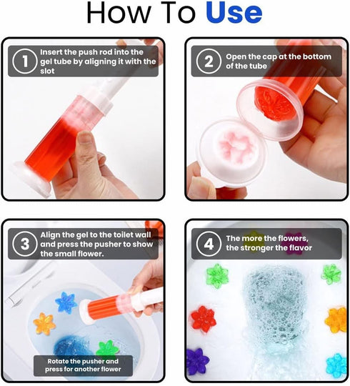 -96 Flowers- Flower Toilet Gel Stamp | Toilet Scent Fresheners | Toilet Fresheners Gel Toilet (Mix Scent)...