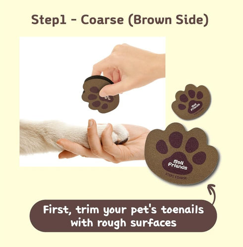 Pet Nail File, Stress Free Dog Scratch Pad for Nails Dog Paw Shape Dog Nail File, Double sided use, Ideal for Dogs, Cats...