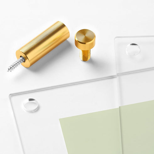 Wexel Art 1.5" Gold Stainless Steel Mounting Hardware for Acrylic Floating Frames (Pack of 4)...