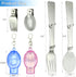 Folding Spoon And Fork Folding Fork Folding Spoon Foldable Fork And Spoon Set With Case Travel Forks Spoons For Camping Picnic 2PCS...