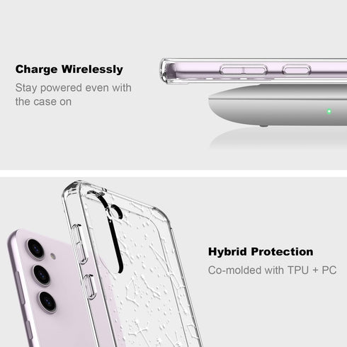 ICEDIO for Samsung Galaxy S23 Plus Case,Slim Fit Crystal Clear Cover with Fashion Designs for Girls Women,Durable Rugged Protective Phone Case for...