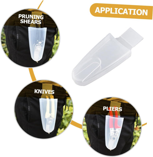 4Pcs Box Garden Scissors Waist Box pruning shears pouch hand pruner holder clip scythe tool hand pruners bag waist picking holder pliers pouch por...