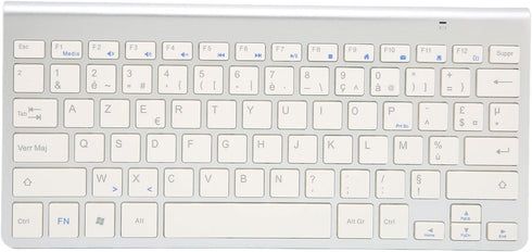 ASHATA & German & English Bilingual Language Keyboard 2.4G Cordless Keyboard for Desktop Laptop Tablet, Plug and Play...