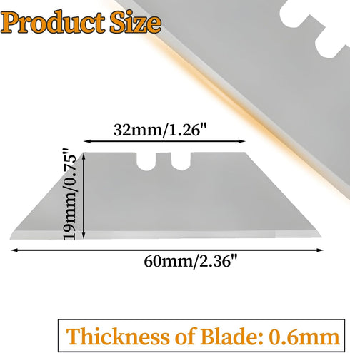 100 Pack Utility Knife Blades, SK5 Steel Box Cutter Blades Replacement Blades, Razor Standard Blades for Most Standard Utility Knives...