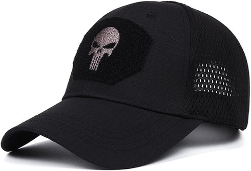 Skull Mesh Baseball Cap Men Tactical Breath Army Cap Trucker Cap Outdoor Hiking Hats...