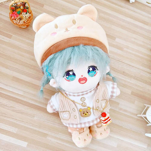niannyyhouse Bear Suit Dress Up Hat T-Shirt Vest Pants Shoes Backpack 7.8in?20cm? Plush Doll Stuffed Figures Toys Clothes Accessories...