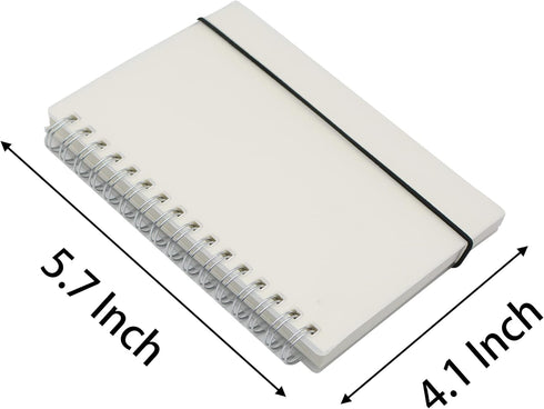 Yansanido 2 Pcs A6 Clear Graph Paper Hardcover Spiral Notebooks Journals Planner 5.7 Inch x 4.1 Inch 160 Pages (80 Sheets) Thick Paper (Grid 2 Pcs...