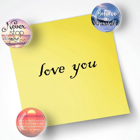 12pcs Fridge Magnet Glass Strong Magnetic Refrigerator Magnet,Motivational Fridge Magnets Decoration for Crafts,Fridge Magnets for Kitchen, School...
