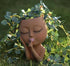 Face Planter Pots Succulent Planters, Face Flower Pot Head Planter for Indoor Outdoor Plants with Drainage Hole Cute Lady Face Plant Pots(Brown)...
