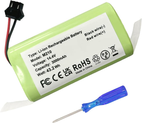 Upgraded 3000mAh 14.4V Battery for Lefant M210 M210P M213 Robot Vacuum Cleaners...