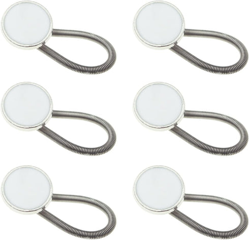 6PCS Collar Extenders for Mens Shirts Elastic Neck Extender for Dress Shirt Button Extender for Dress Shirts Collar Extender White...