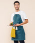 Caldo Daily Cotton Kitchen Apron for Cooking- Mens and Womens Professional Chef or Server Bib Apron - Adjustable Straps with Pockets and Towel Loo...